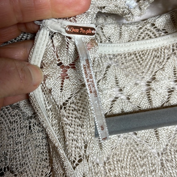 Free People Simone Lace Dress Size Small In Neutral Cream Tan - Picture 11 of 12